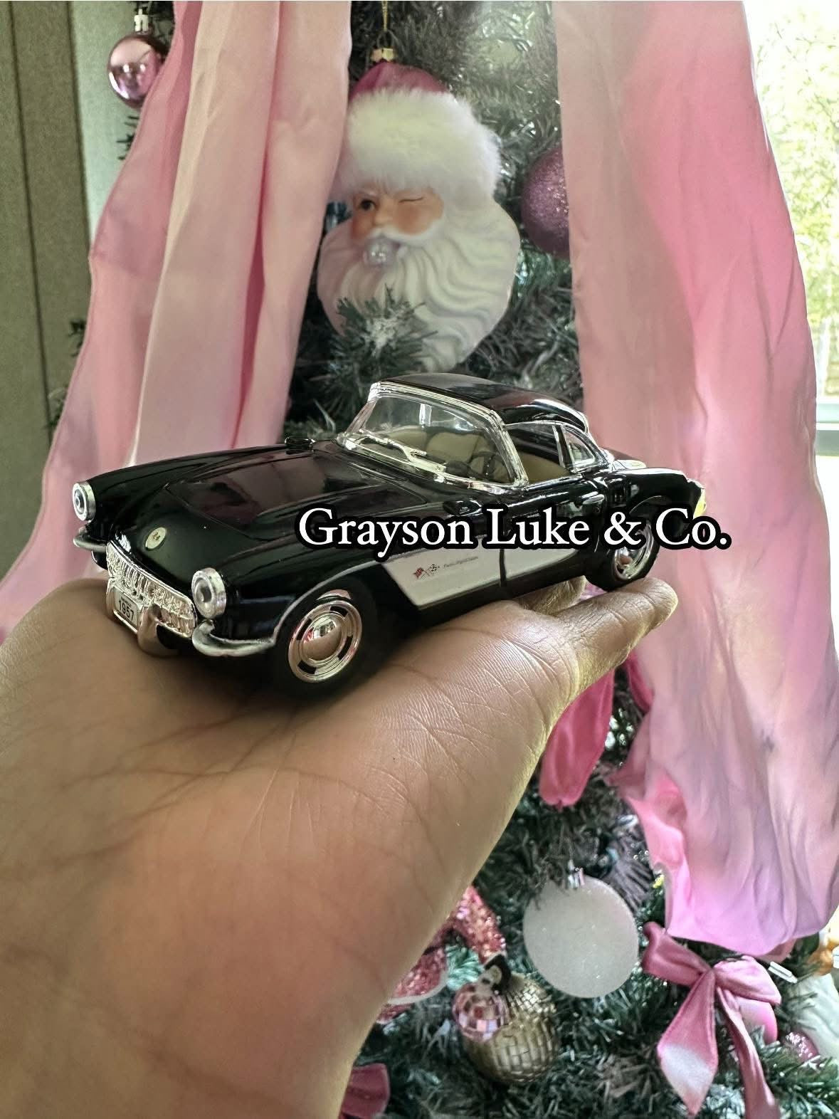 Black classic toy car