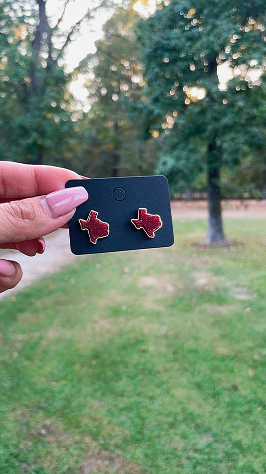 Tx Black Stud earrings