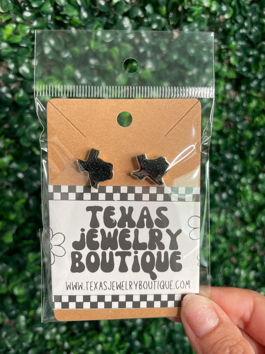 Tx Black Stud earrings