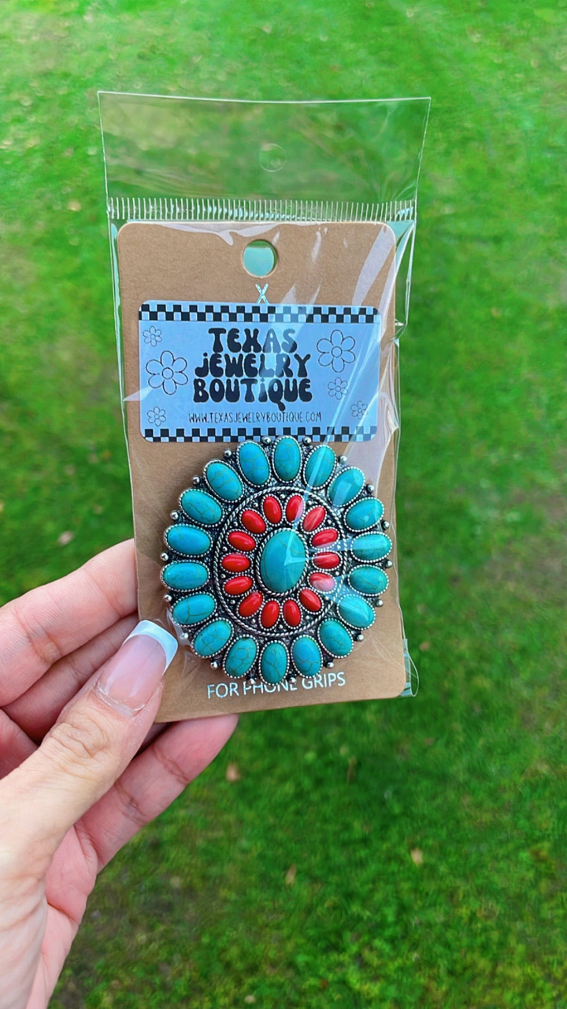 Concho phone grip