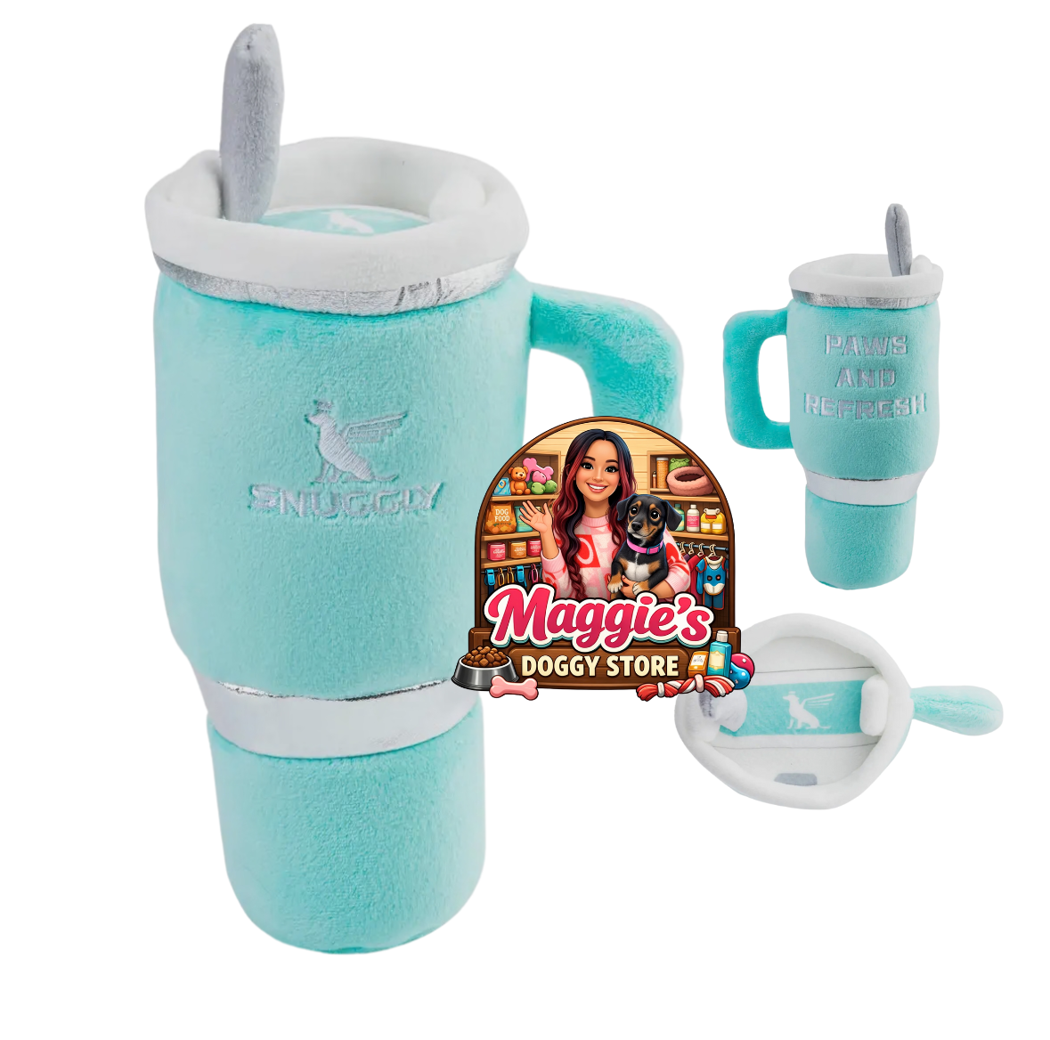 Snuggly cup dog toy