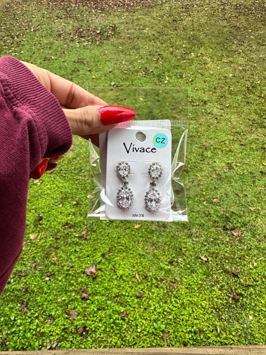Luxe Crystal drop earrings John 3:16