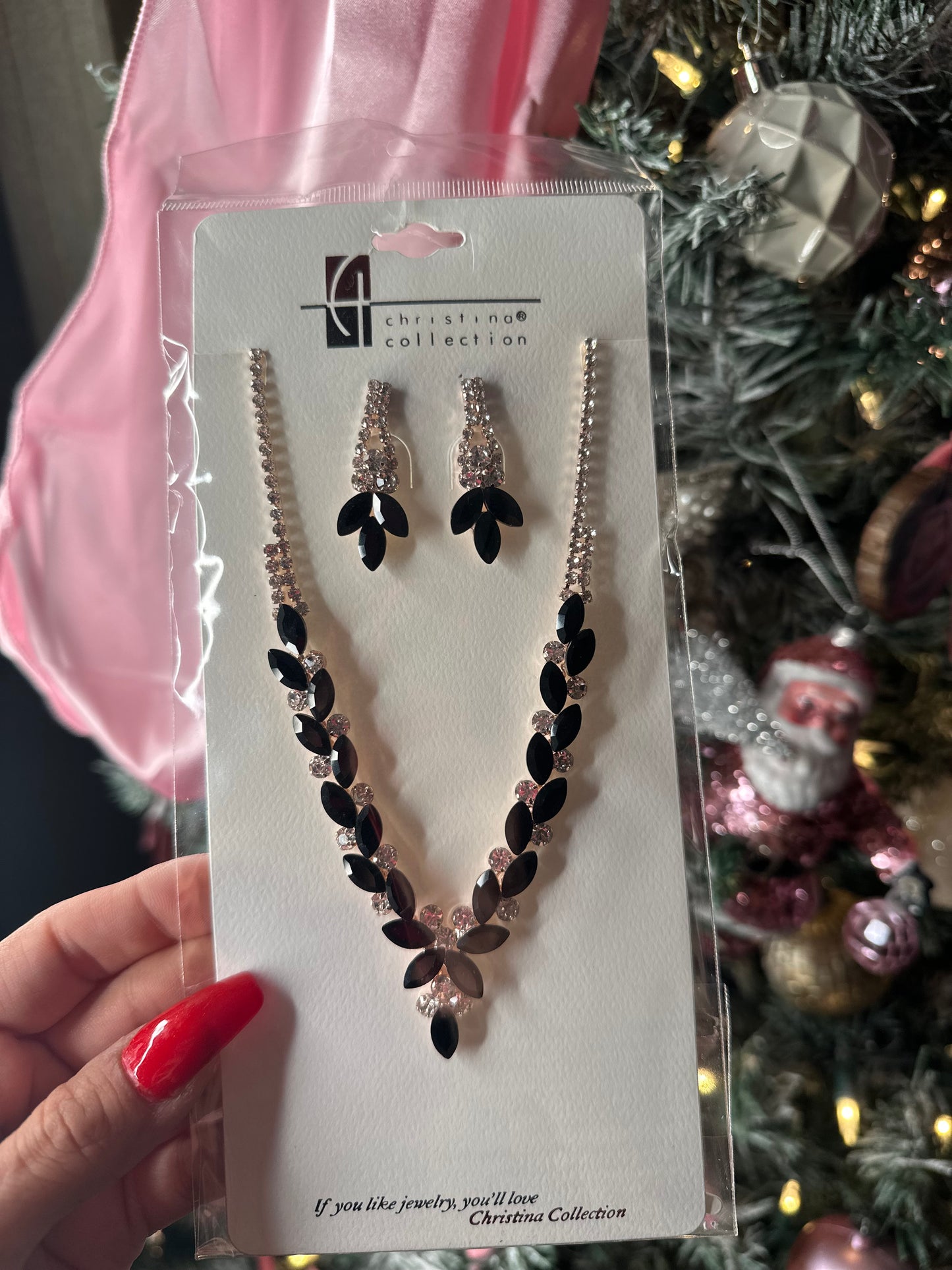 Black floral dream set