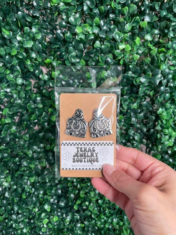 Cowtag vintage earrings