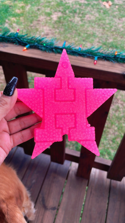 Pink H town star freshie