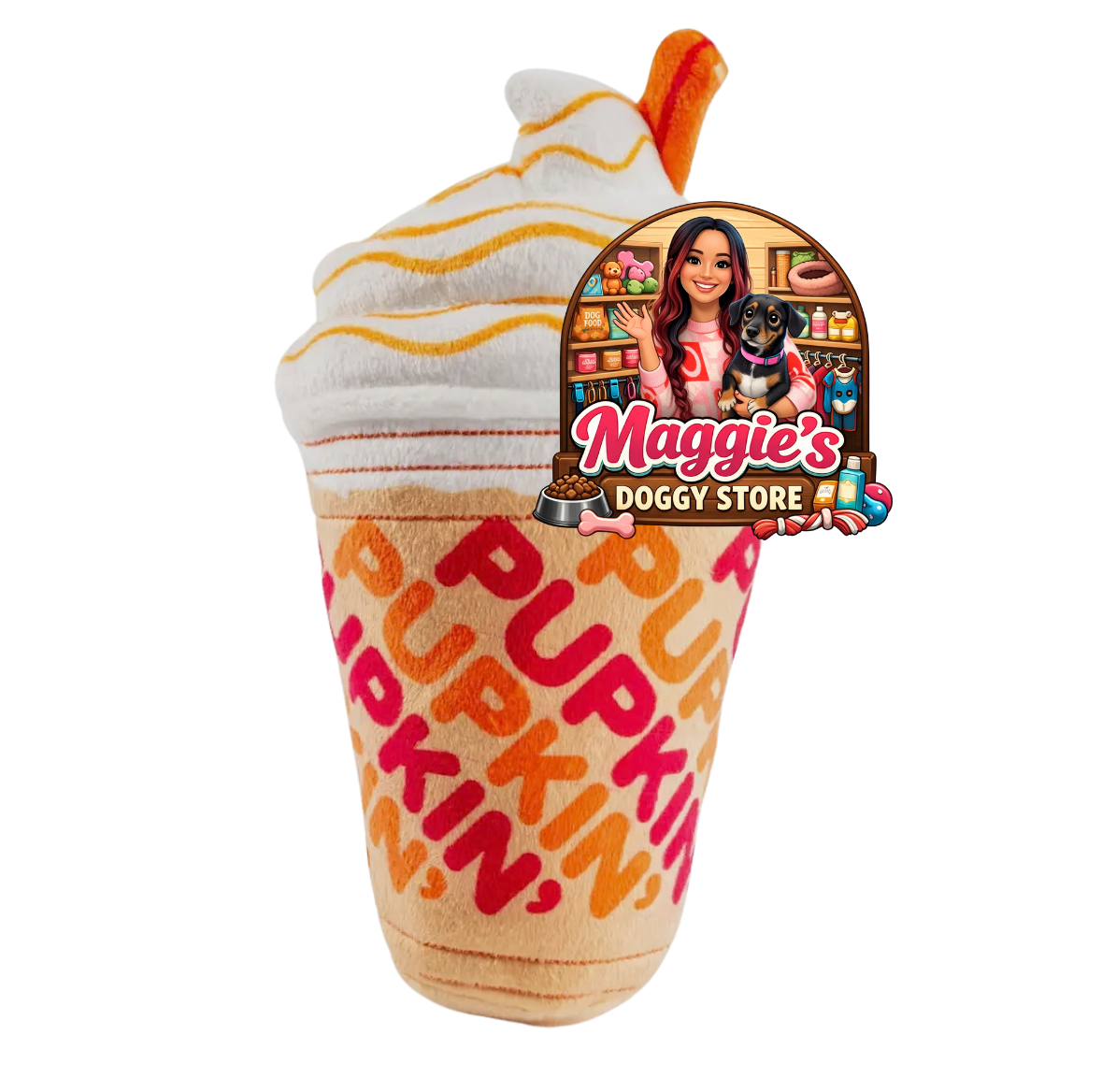 Pupkin donuts iced coffee dog toy